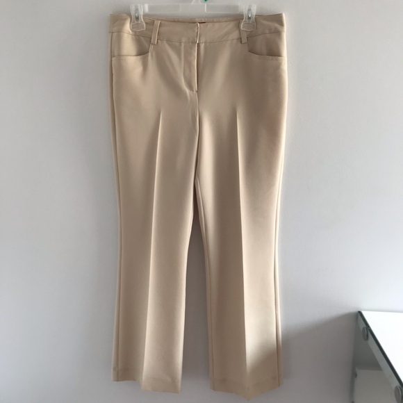 San Francisco High Waisted Cream Pleated Straight Leg Pants - Picture 4 of 16